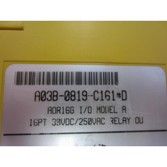 Fanuc A03B-0819-C161 D A03B0819C161D A0R16G Output Module Model A 20 Pins - Used