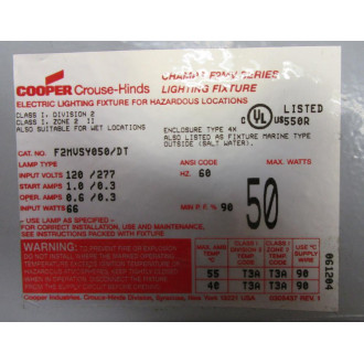 Cooper Crouse Hinds F2MVSY050DT Floodlight F2MVSY050DT Cooper Crouse Hinds F2MVSY050DT Floodlight F2MVSY050DT
