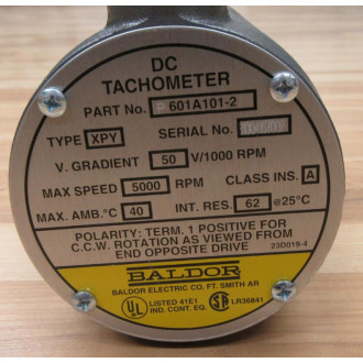Baldor PFTG50XP DC Tachometer P 601A101-2