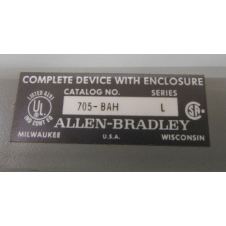 Allen Bradley 705-BAH Reversing Starter 705BAH W Enclosure - New No Box
