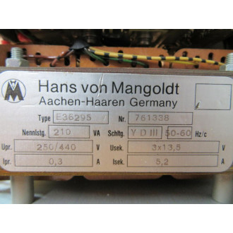 Hans Von Mangoldt E36295 Filter Circuit Reactor