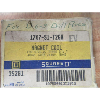 Square D 1707-S1-T26B Magnet Coil 35281