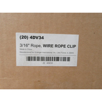 Grainger 4DV34 Clip For 316 WireRope (Pack of 20) Grainger 4DV34 Clip For 316 WireRope (Pack of 20)