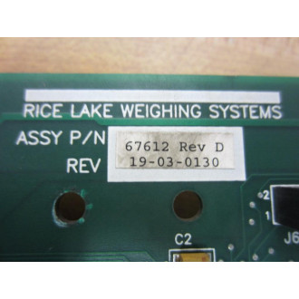 Rice Lake 67612 Circuit Board WMemory Module Board - Used