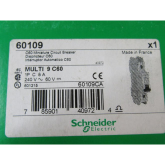 Schneider 60109 Merlin Gerin 8A Breaker Square D MG60109