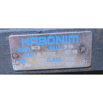 Habonim 47P-406MRT Ball Valve 47P406MRT 2-12" - Used