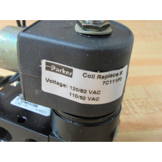 Parker 524011115B 3-Way 2-Pos SolenoidSPR RET Valve Parker 524011115B 3-Way 2-Pos SolenoidSPR RET Valve