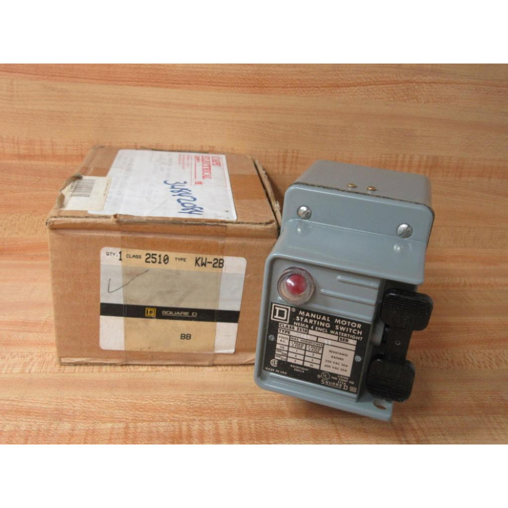 Square D 2510-KW-2B Manual Motor Starting Switch 2510KW2B Square D 2510-KW-2B Manual Motor Starting Switch 2510KW2B