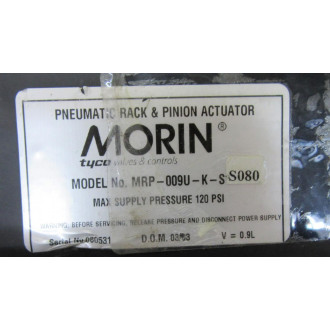 Tyco MRP-009U-K-S080 Actuator MRP009UKS080 - Used Tyco MRP-009U-K-S080 Actuator MRP009UKS080 - Used