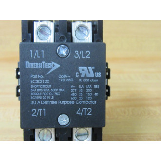 DiversiTech EC302120 Definite Purpose Contactor