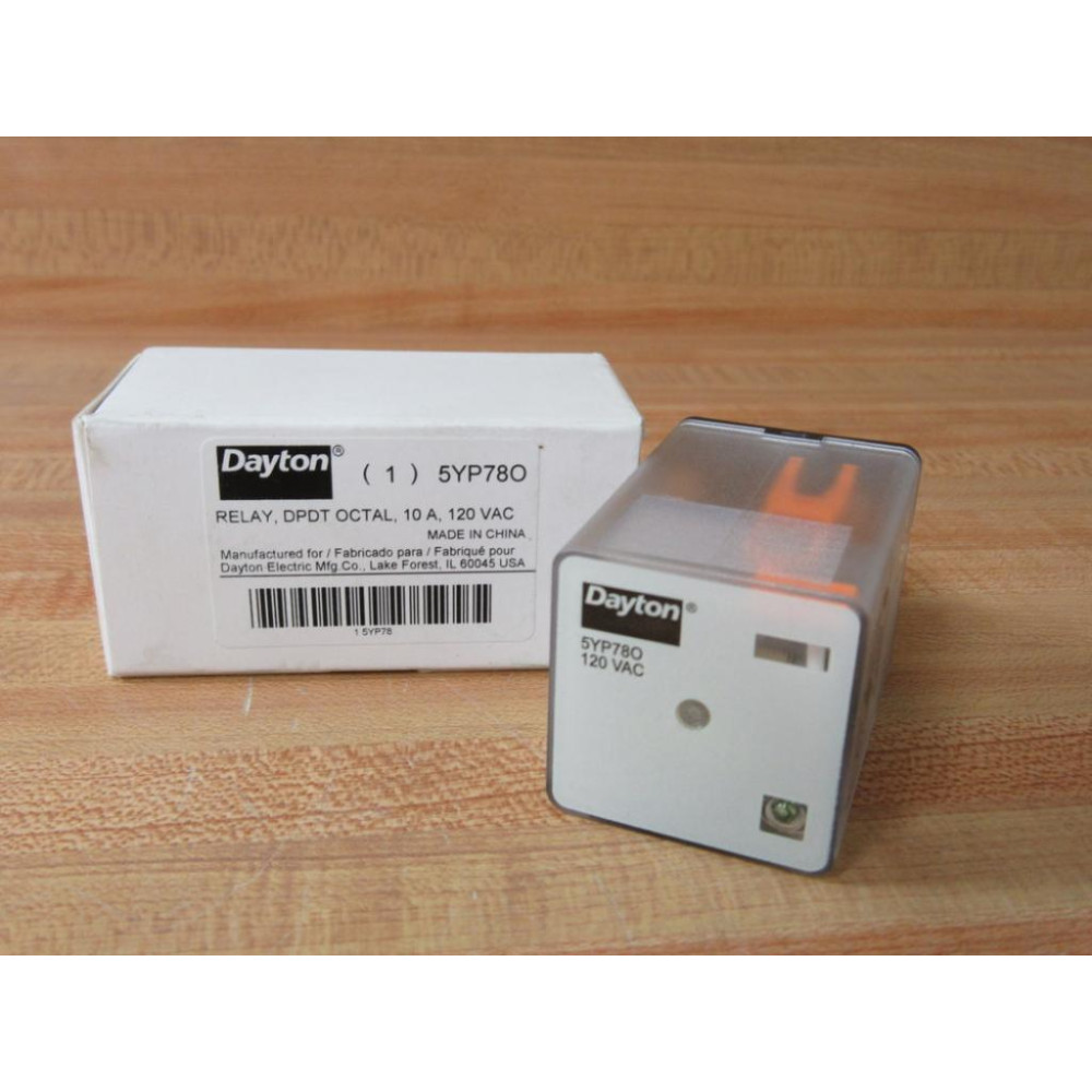 Dayton 5YP780 DPDT OCTAL Relay Dayton 5YP780 DPDT OCTAL Relay