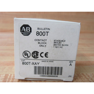Allen Bradley 800T-XAY Contact Block 800TXAY
