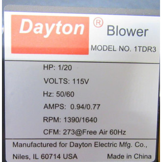 Dayton 1TDR3 Blower Wheel Dayton 1TDR3 Blower Wheel