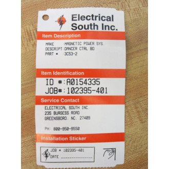 Magnetic Power 3C53-2 Dancer Control Board 3C532 ID:A0154335 - Parts Only