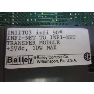 ABB Bailey INIIT03 Net Transfer Module - Parts Only