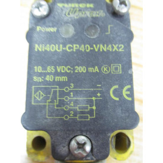 Turck NI40U-CP40-VN4X2 Inductive Sensor 1540610 - Used