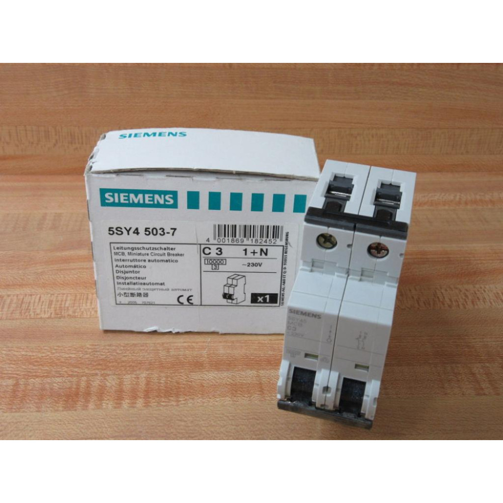 Siemens 5SY4 503-7 3A Circuit Breaker 5SY45037 Siemens 5SY4 503-7 3A Circuit Breaker 5SY45037