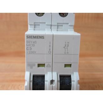 Siemens 5SY4 503-7 3A Circuit Breaker 5SY45037 Siemens 5SY4 503-7 3A Circuit Breaker 5SY45037
