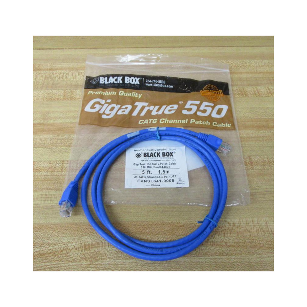 Black Box EVNSL641-0005 CAT6 Ethernet Patch Cable (Pack of 4) Black Box EVNSL641-0005 CAT6 Ethernet Patch Cable (Pack of 4)