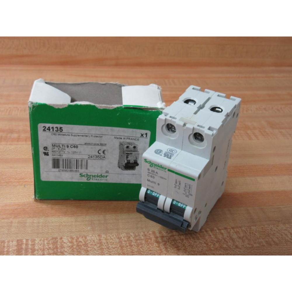 Schneider 24135 Square D Breaker 25A MG24135 Merlin Gerin Schneider 24135 Square D Breaker 25A MG24135 Merlin Gerin