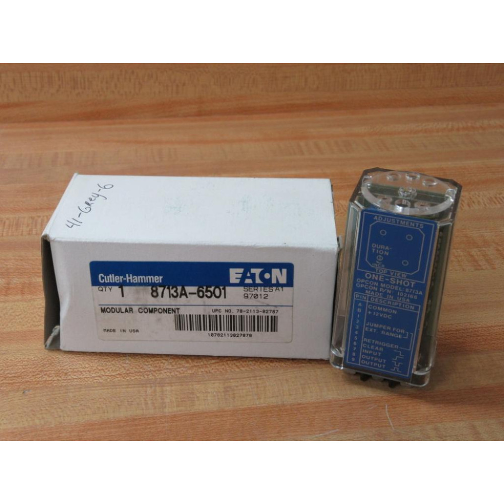 Cutler Hammer 8713A-6501 Eaton Modular Component 8713A6501 Cutler Hammer 8713A-6501 Eaton Modular Component 8713A6501