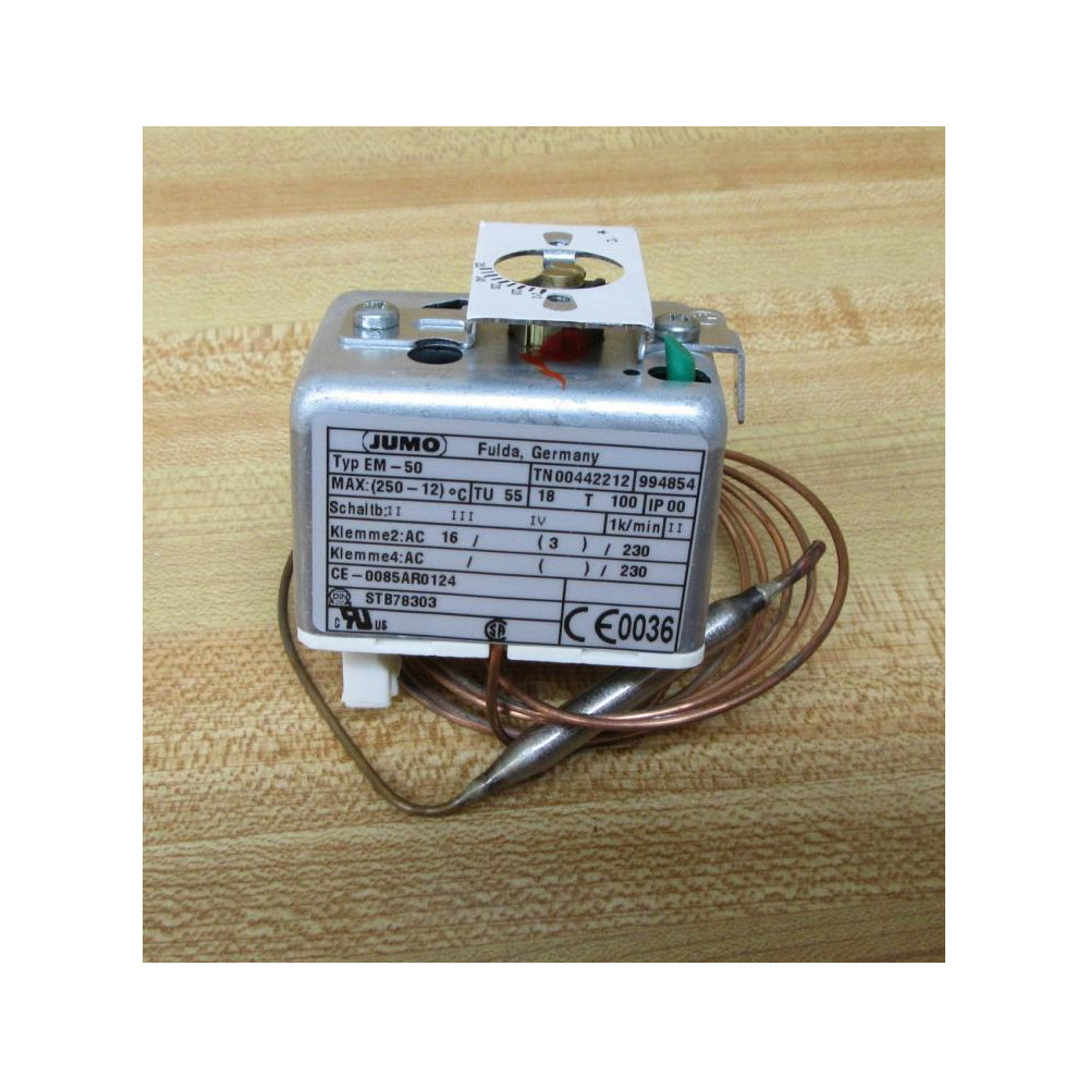 JUMO EM-50 Thermostat EM50 WO Knob - New No Box JUMO EM-50 Thermostat EM50 WO Knob - New No Box