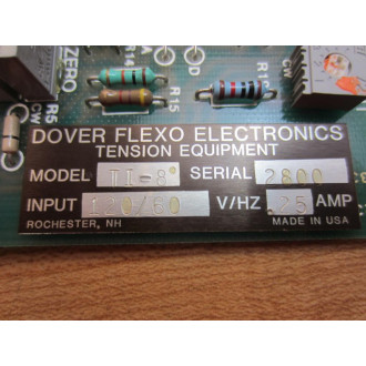 Dover Flexo TI8 Circuit Board 120V60Hz 0.25A - Used