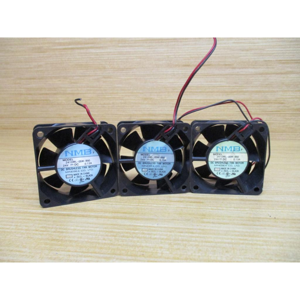 NMB 2410ML-05W-B50 DC Brushless Fan Motor 2410ML05WB50 (Pack of 3) - Used NMB 2410ML-05W-B50 DC Brushless Fan Motor 2410ML05WB50 (Pack of 3) - Used