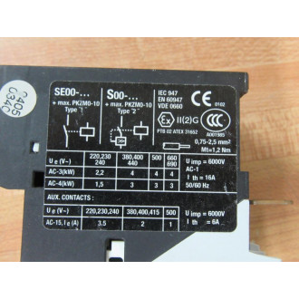 KlocknerMoeller SE00-11-PKZ0-24VDC Contactor SE0011PKZ024VDC - Used