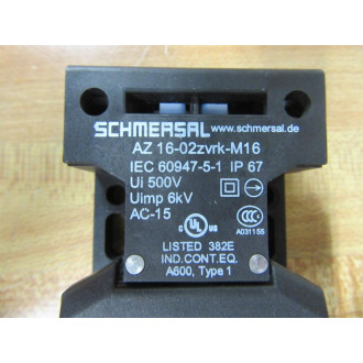 Schmersal AZ 16-02ZVRK-M16 Safety Interlock Switch AZ 1602ZVRKM16 - Used