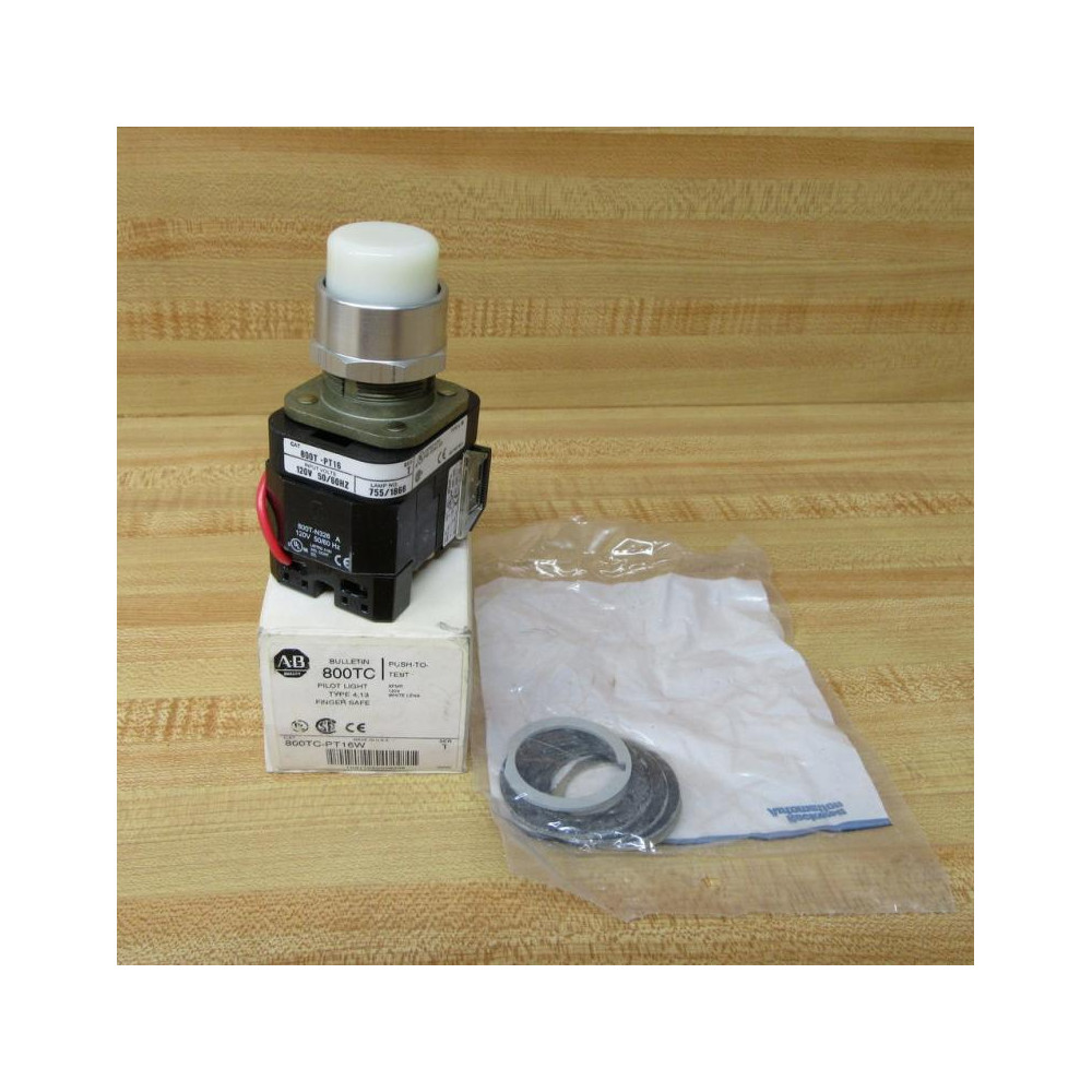 Allen Bradley 800TC-PT16W Pilot Light 800TCPT16W Allen Bradley 800TC-PT16W Pilot Light 800TCPT16W