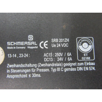 Schmersal SRB 201ZH 24VDC Safety Controller SRB201ZH24VDC - New No Box