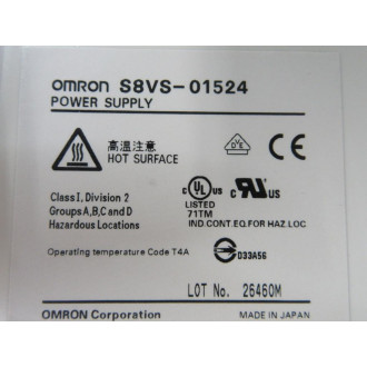 Omron S8VS-01524 Power Supply S8VS01524 - New No Box