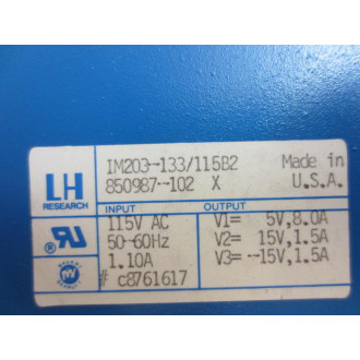 LH Research IM203-133115B2 Power Supply 850987-102 - Used