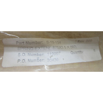 S-19-134 Extension Spring S19134 (Pack of 3) - New No Box
