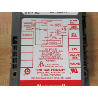 Honeywell S89F-1106 Ignition Controller S89F1106