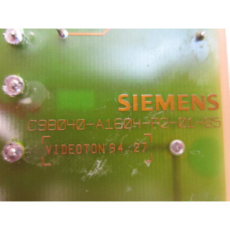 Siemens C98042-A1604-L1-04 Circuit Board C98042A1604L104 - Used