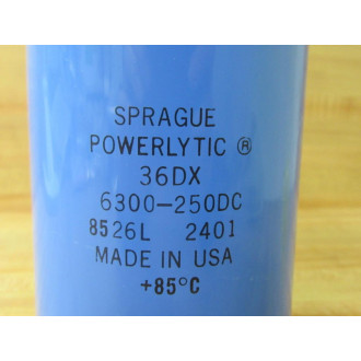 Sprague 36DX Capacitor 6300-250DC - Used Sprague 36DX Capacitor 6300-250DC - Used