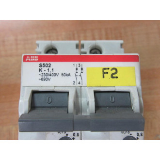 ABB S502-K-1,1 Circuit Breaker S502K11 - Used