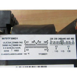 Square D 9070TF300D1 Transformer Control - New No Box