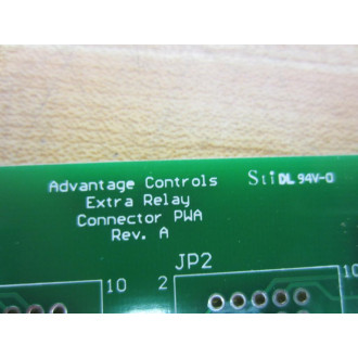 Advantage Controls 1M1P000040 Extra Relay Connector PWA Rev.A - Used