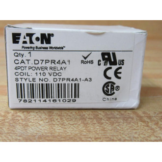 Cutler Hammer D7PR4A1 Eaton Power Relay D7PR4A1-A3