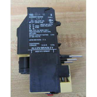 Allen Bradley 193-BSA18 Overload Relay 193BSA18