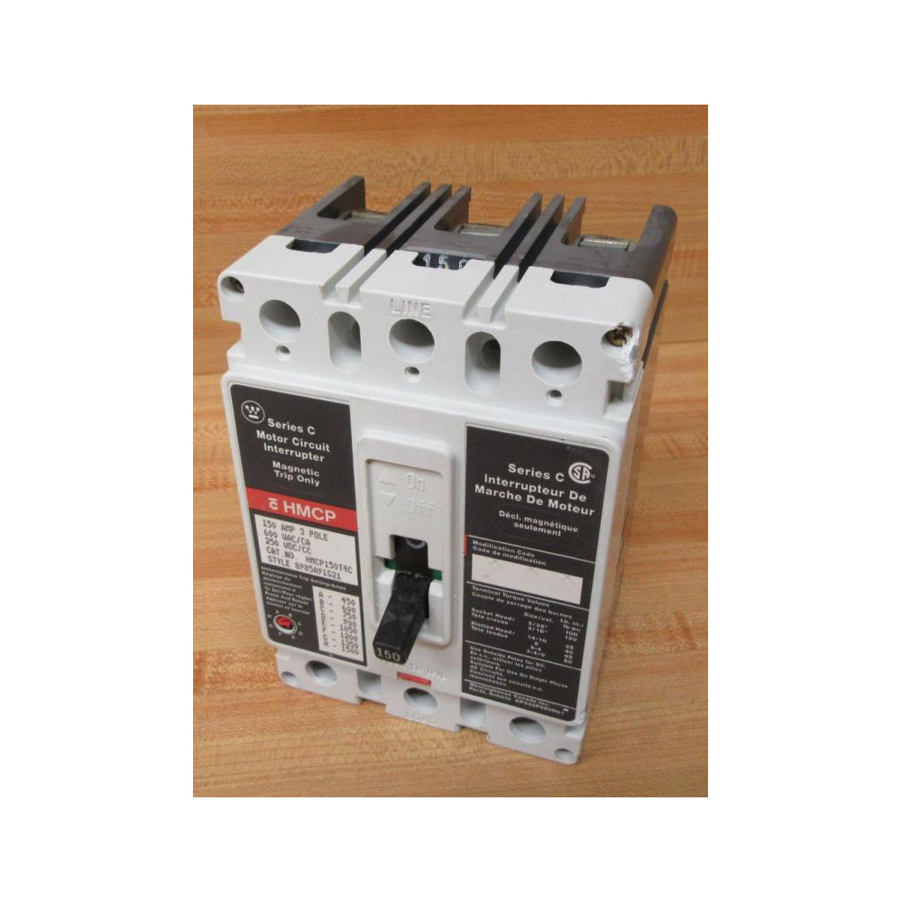 Westinghouse HMCP150T4C Motor Circuit Interrupter WChipped Housing - New No Box Westinghouse HMCP150T4C Motor Circuit Interrupter WChipped Housing - New No Box