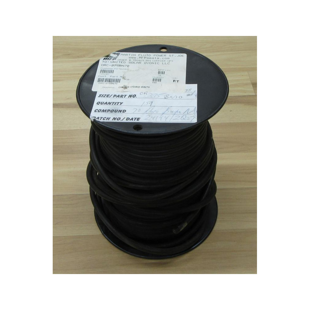 Martin Fluid Power ORC-275BN70 O-Ring Cord ORC275BN70 Martin Fluid Power ORC-275BN70 O-Ring Cord ORC275BN70