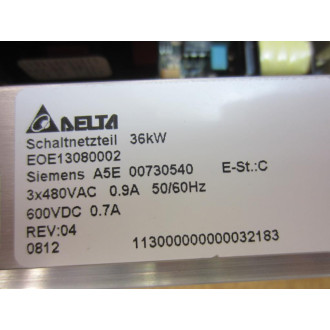 Siemens EOE13080002 Power Board A5E00730540 - Parts Only