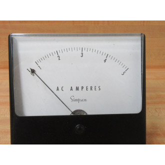 Simpson 1359 Panel  Meter 0-5 Amps Simpson 1359 Panel  Meter 0-5 Amps