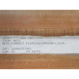 X18D257H01 Connect Plate MS21 X18D257H01 Connect Plate MS21