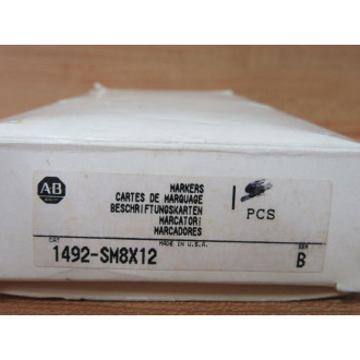 Allen Bradley 1492-SM8X12 Terminal Marker Blanks 1492SM8X12 Ser. B (Pack of 8)