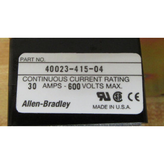 Allen Bradley 1494F-R633 Fuse Block W Plate 40023-415-04